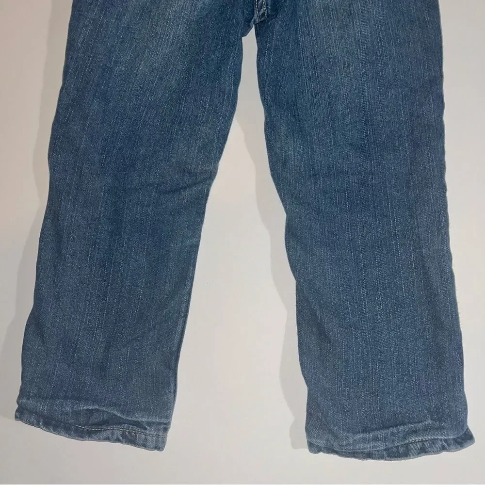 Boys flannel long sleeve top tough skin red lined jeans outfit bundle set 5t